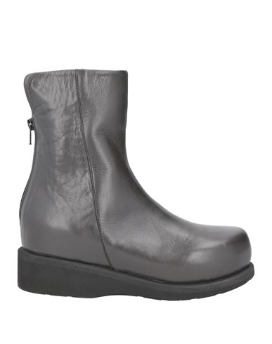 Patrizia Bonfanti Woman Ankle Boots Steel Grey Size 12 Soft Leather