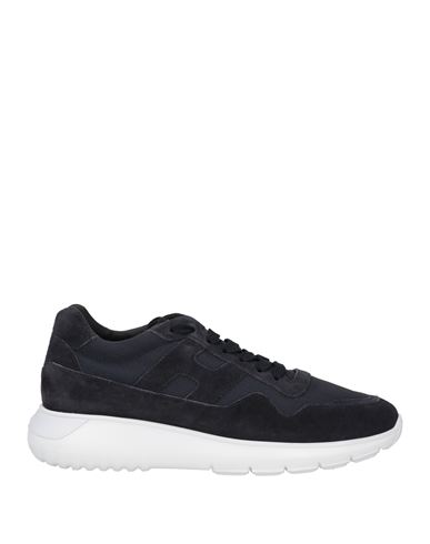 Hogan Man Sneakers Midnight Blue Size 7 Soft Leather, Textile Fibers