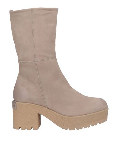 Patrizia Bonfanti Woman Ankle Boots Grey Size 11 Soft Leather In Beige
