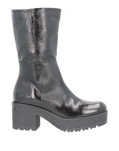 Patrizia Bonfanti Woman Ankle Boots Lead Size 11 Soft Leather In Black