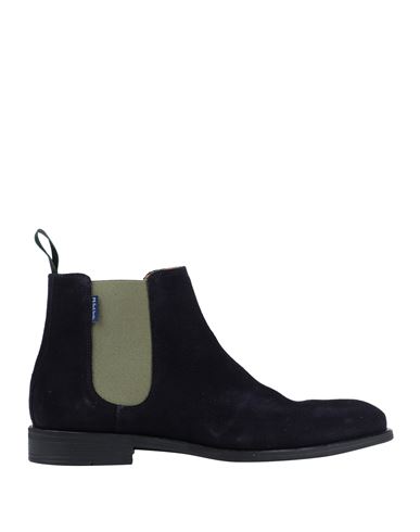Shop Ps By Paul Smith Ps Paul Smith Man Ankle Boots Midnight Blue Size 8 Bovine Leather