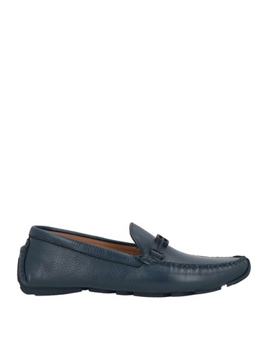 Baldinini Man Loafers Midnight Blue Size 6 Soft Leather In Blue