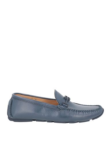Baldinini Man Loafers Navy Blue Size 13 Soft Leather