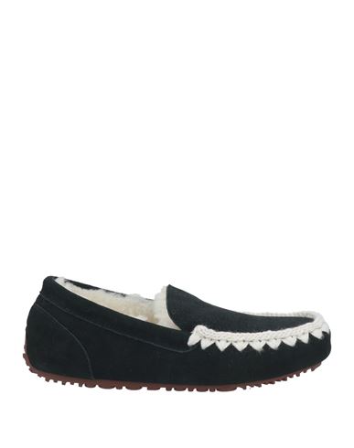 MOU MOU WOMAN LOAFERS BLACK SIZE 6 COW LEATHER 