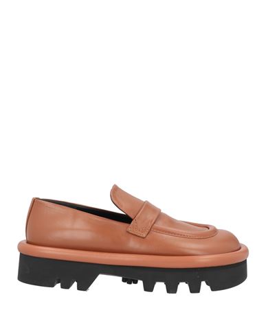 Jw Anderson Woman Loafers Tan Size 11 Calfskin In Brown