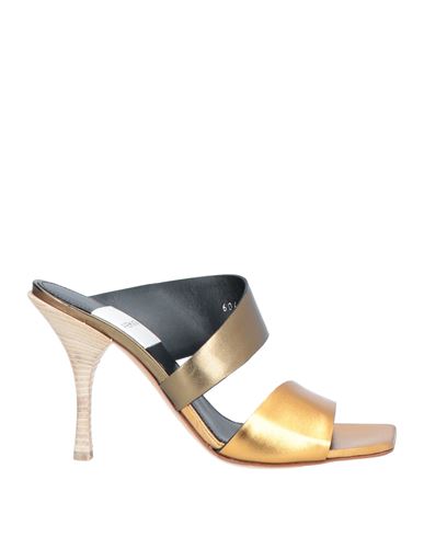 Premiata Woman Sandals Gold Size 7 Soft Leather