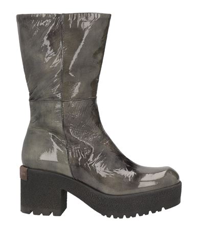 Patrizia Bonfanti Woman Ankle Boots Lead Size 11 Soft Leather In Grey