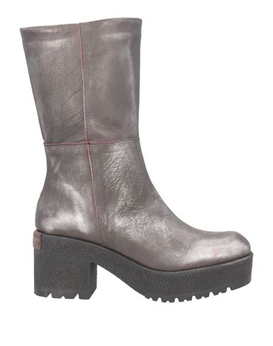 Patrizia Bonfanti Woman Ankle Boots Lead Size 11 Soft Leather In Grey