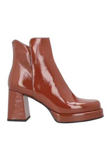 Janet & Janet Woman Ankle Boots Brown Size 7 Soft Leather In Brown