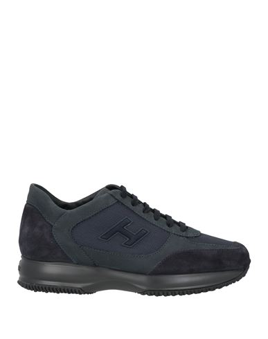 Hogan Man Sneakers Midnight Blue Size 10.5 Soft Leather, Textile Fibers