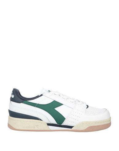 Diadora Man Sneakers White Size 7 Soft Leather In Multi