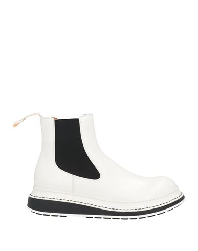 Loewe Woman Ankle Boots White Size 9 Soft Leather, Textile Fibers In White