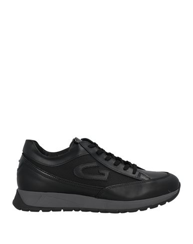 Alberto Guardiani Man Sneakers Black Size 11 Soft Leather, Textile Fibers