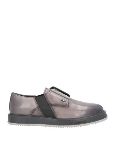 Alberto Guardiani Man Loafers Lead Size 12 Soft Leather In Grey