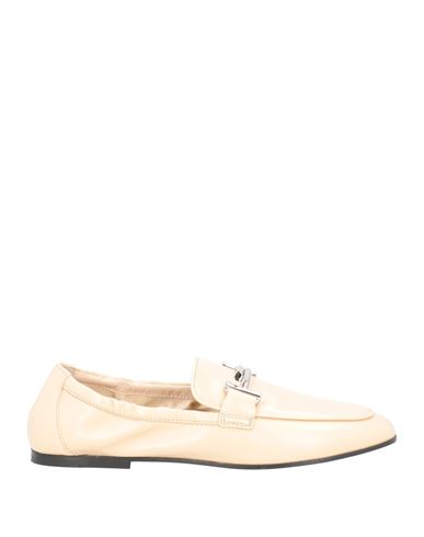 Tod's Woman Loafers Beige Size 7.5 Soft Leather In White