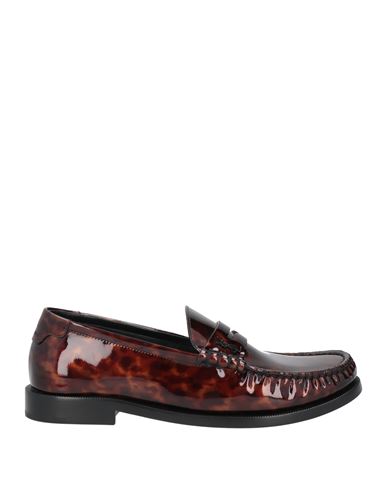 Saint Laurent Le Loafer Tortoiseshell-effect Leather Loafers In Brown