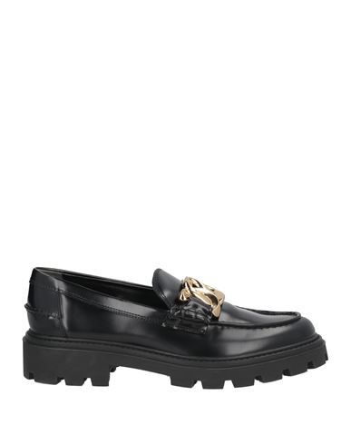 TOD'S TOD'S WOMAN LOAFERS BLACK SIZE 10.5 SOFT LEATHER 