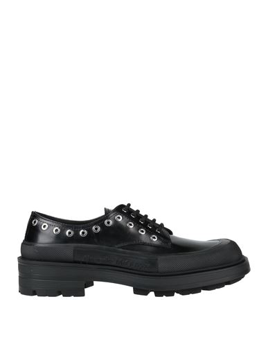 ALEXANDER MCQUEEN ALEXANDER MCQUEEN MAN LACE-UP SHOES BLACK SIZE 9 SOFT LEATHER