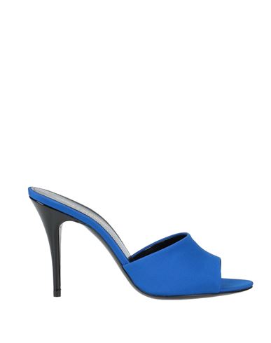 Saint Laurent Woman Sandals Blue Size 9 Textile Fibers