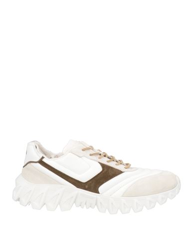Pantofola D'oro Man Sneakers White Size 9 Calfskin, Textile Fibers