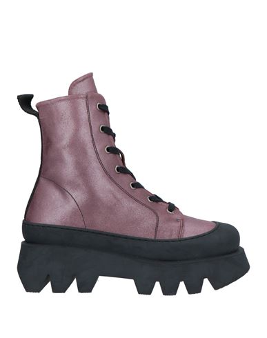 Patrizia Bonfanti Woman Ankle Boots Mauve Size 11 Soft Leather In Purple