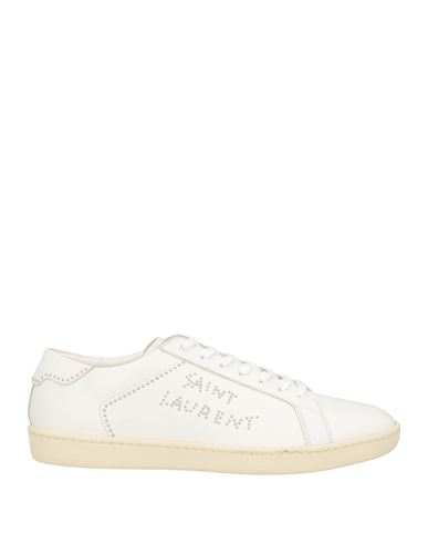 Saint Laurent Man Sneakers White Size 13 Soft Leather