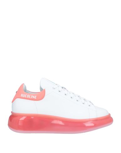 Rucoline Woman Sneakers White Size 6 Calfskin, Cotton, Polyamide, Elastane, Polyurethane