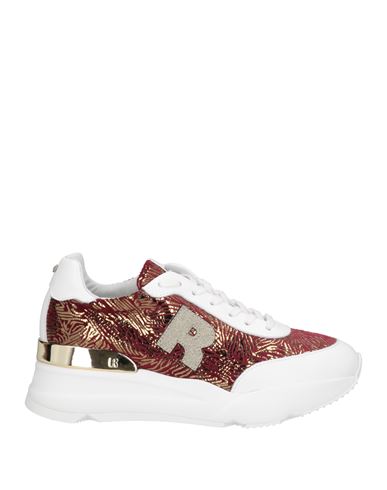Rucoline Woman Sneakers Burgundy Size 6 Calfskin, Polyester, Resin In Red