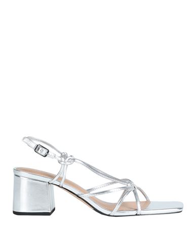 Other Stories Strappy Knotted Leather Sandals In Silver
