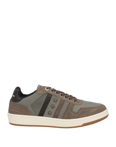 Pantofola D'oro Man Sneakers Khaki Size 10 Soft Leather In Beige