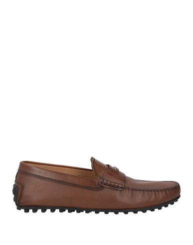 Tod's Man Loafers Chocolate Brown Size 8 Soft Leather In Brown