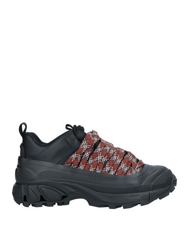 Burberry Man Sneakers Black Size 8 Calfskin, Polyamide