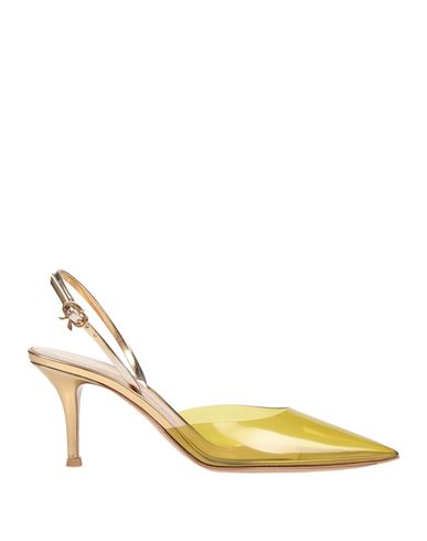 Gianvito Rossi Woman Pumps Lime Green Size 8 Soft Leather, Plastic In Green