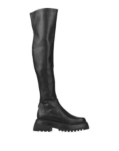 3juin Woman Knee Boots Black Size 10 Soft Leather