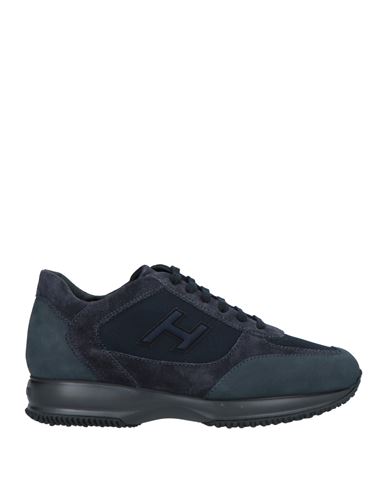 Hogan Man Sneakers Midnight Blue Size 9 Soft Leather, Textile Fibers