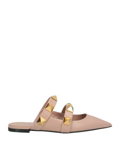 Valentino Garavani Woman Mules & Clogs Blush Size 8.5 Soft Leather In Pink