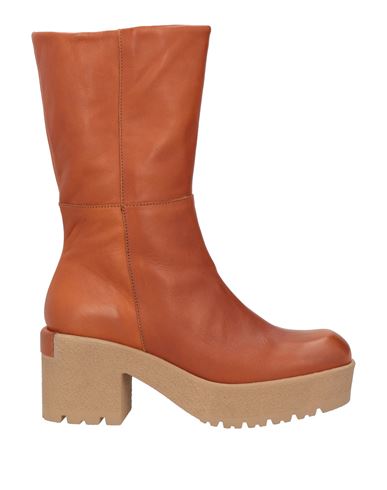 Patrizia Bonfanti Woman Ankle Boots Tan Size 10 Soft Leather In Brown
