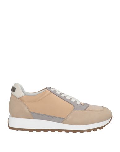 Peserico Woman Sneakers Beige Size 7 Soft Leather, Textile Fibers