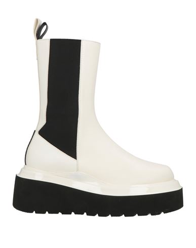 3juin Woman Ankle Boots White Size 7 Soft Leather