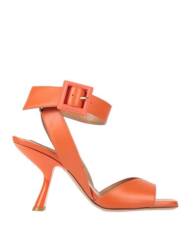Hibourama Woman Sandals Orange Size 10 Calfskin
