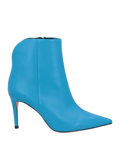 Carrano Woman Ankle Boots Bright Blue Size 10 Soft Leather