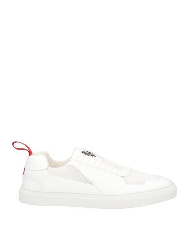 Ferrari Man Sneakers White Size 13 Soft Leather, Textile Fibers In White