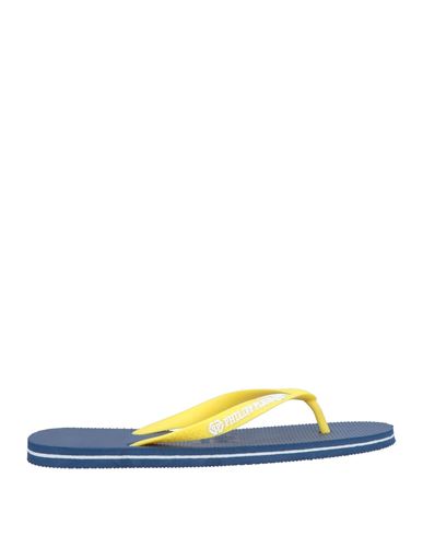 Philipp Plein Woman Toe Strap Sandals Yellow Size 10-11 Rubber