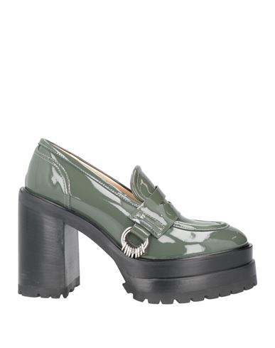 Agl Attilio Giusti Leombruni Agl Woman Loafers Military Green Size 11 Soft Leather