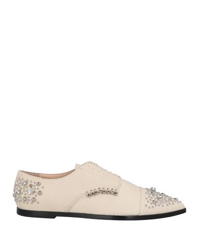 Agl Attilio Giusti Leombruni Agl Woman Lace-up Shoes Beige Size 10 Soft Leather