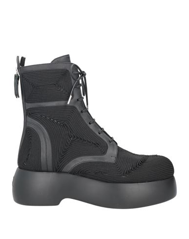 Agl Attilio Giusti Leombruni Agl Woman Ankle Boots Black Size 8 Soft Leather, Textile Fibers