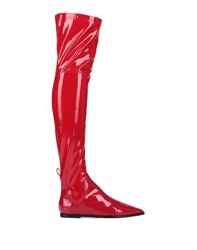 Agl Attilio Giusti Leombruni Agl Woman Boot Red Size 8 Soft Leather, Textile Fibers