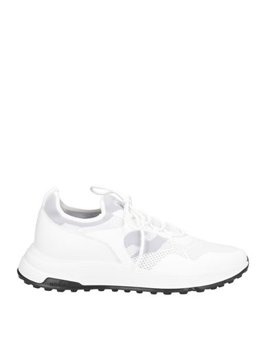 Hogan Man Sneakers White Size 9 Soft Leather, Textile Fibers In White