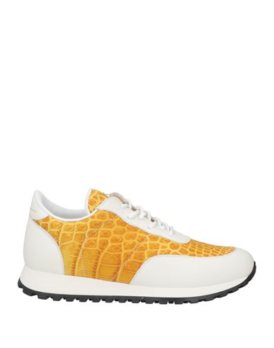 Giuseppe Zanotti Woman Sneakers Ocher Size 11 Soft Leather In Yellow