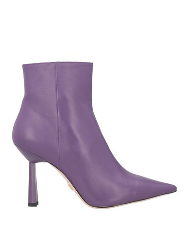 Lola Cruz Woman Ankle Boots Purple Size 7 Soft Leather In Purple